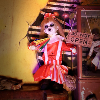 3.3-Ft. Standing Animated Girl with Umbrella Animatronic