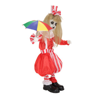 3.3-Ft. Standing Animated Girl with Umbrella Animatronic