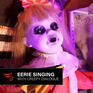 3.3-Ft. Standing Animated Girl with Umbrella Animatronic