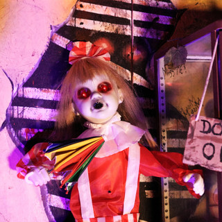 3.3-Ft. Standing Animated Girl with Umbrella Animatronic