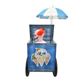 6-Ft. I Scream Clown Cart Animatronic