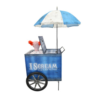 6-Ft. I Scream Clown Cart Animatronic