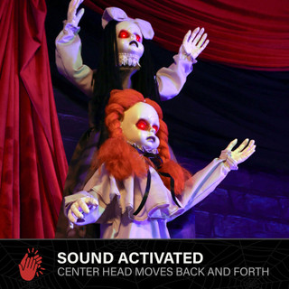 5.7-Ft. Standing Animated Triple Zombie Girls Animatronic
