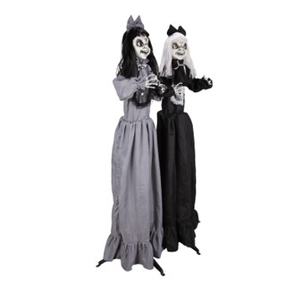 5-Ft. Standing Animated Girl Twins Animatronic