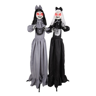 5-Ft. Standing Animated Girl Twins Animatronic