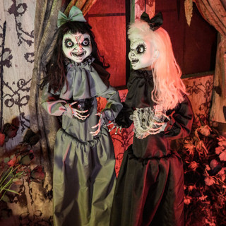5-Ft. Standing Animated Girl Twins Animatronic