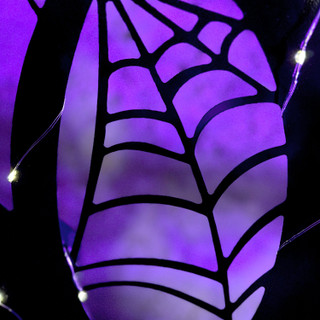 2.3-Ft. LED Metal “Boo” Decoration with Stake for Indoors & Covered Outdoors, Battery Operated (2 AA)