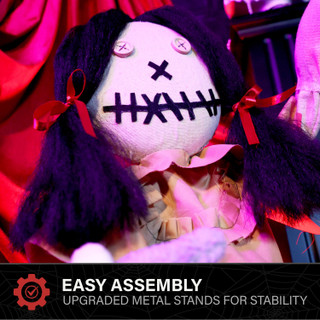 2.9-Ft. Standing Animated Creepy Doll Animatronic