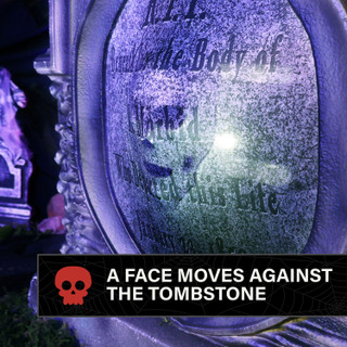 2.1-Ft. Pushout Skull Tombstone Animatronic