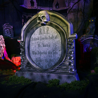 2.1-Ft. Pushout Skull Tombstone Animatronic