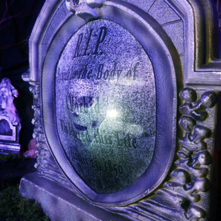 2.1-Ft. Pushout Skull Tombstone Animatronic