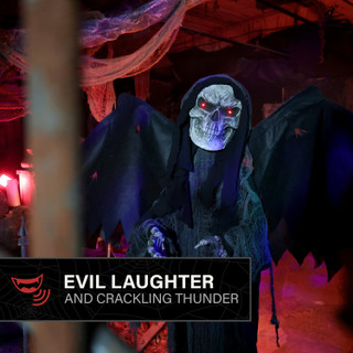 6-Ft. Standing Animated Reaper with Wings Animatronic