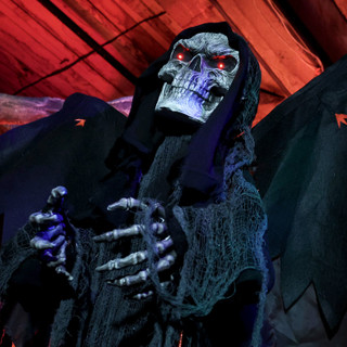6-Ft. Standing Animated Reaper with Wings Animatronic