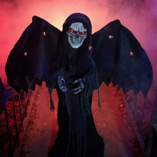 6-Ft. Standing Animated Reaper with Wings Animatronic