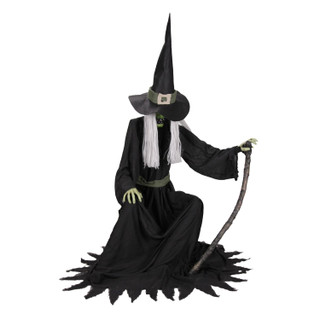 4.3-Ft. Animated Sitting Witch Animatronic