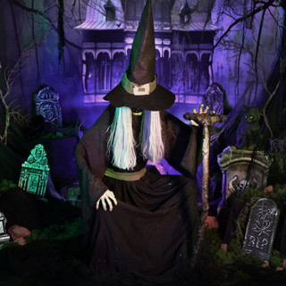 4.3-Ft. Animated Sitting Witch Animatronic