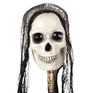 5.6-Ft.Standing Animated Hunchback Witch with Skull-Topped Staff Animatronic