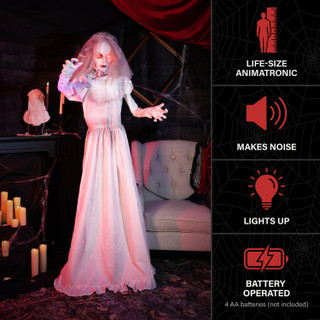 5.5-Ft. Standing Double Face Bride Animatronic