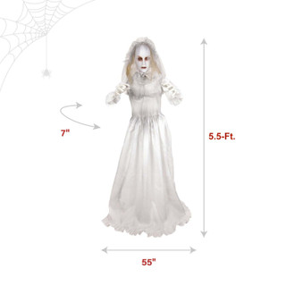 5.5-Ft. Standing Double Face Bride Animatronic