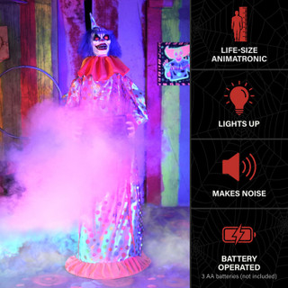 5.5-Ft. Standing Jump Scared Clown Animatronic