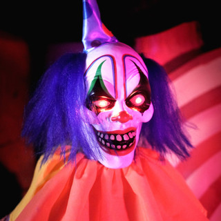 5.5-Ft. Standing Jump Scared Clown Animatronic
