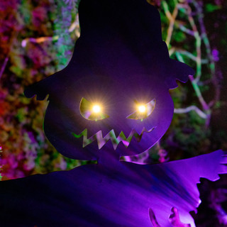 3-Ft. Black Metal Scarecrow Decoration with LED Eyes, Battery Operated (3 AA)