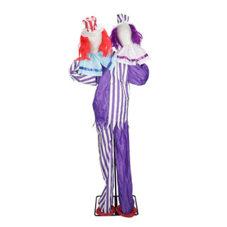 5.6-Ft. Standing Double Headed Animated Clown Animatronic
