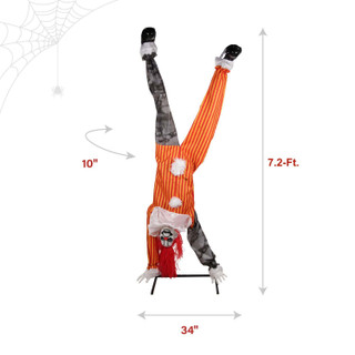 7.2-Ft. Upside Down Clown Animatronic