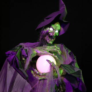 9.8-Ft. Towering Witch with Magic Ball Animatronic