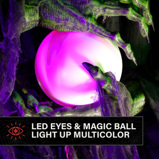 9.8-Ft. Towering Witch with Magic Ball Animatronic