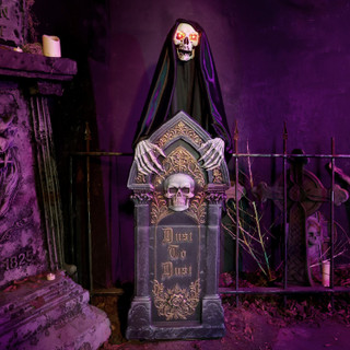 4-Ft. Animated Reaper with Tombstone Animatronic