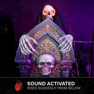 4-Ft. Animated Reaper with Tombstone Animatronic