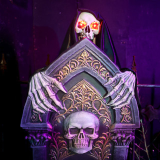 4-Ft. Animated Reaper with Tombstone Animatronic