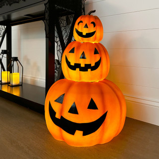 2.4-Ft. 3 Stacking Pumpkins Blow Mold with Lights