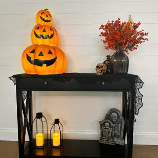 2.4-Ft. 3 Stacking Pumpkins Blow Mold with Lights