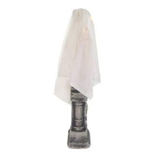 4.1-Ft. Touch-Activated Lightup Ghost with Tomb Halloween Accessory