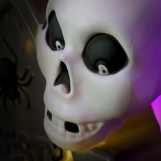 2-Ft. Tombstone with Skeleton Blow Mold with Lights