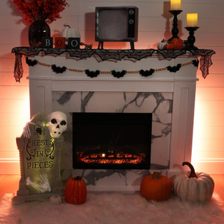 2-Ft. Tombstone with Skeleton Blow Mold with Lights