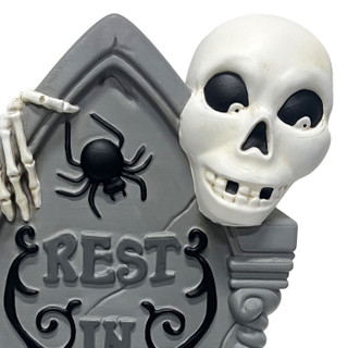 2-Ft. Tombstone with Skeleton Blow Mold with Lights