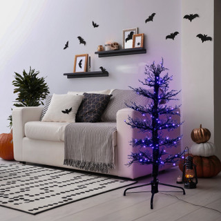 5-Ft. Dancing Halloween Tree with Purple LED Lights and Sound
