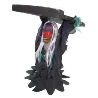 2.5-Ft. Tombstone Lifter by Tekky, Premium Halloween Animatronic