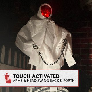 4.3-Ft. Touch-Activated Animated Spectre on Tomb Halloween Accessory