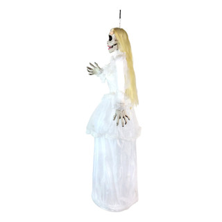 5-Ft. Touch-Activated Animated Hanging Spinning Bride Halloween Animatronic