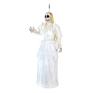 5-Ft. Touch-Activated Animated Hanging Spinning Bride Halloween Animatronic