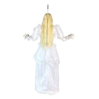 5-Ft. Touch-Activated Animated Hanging Spinning Bride Halloween Animatronic