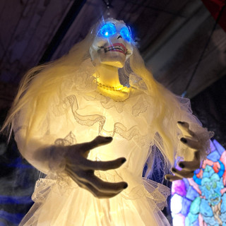 5-Ft. Touch-Activated Animated Hanging Spinning Bride Halloween Animatronic