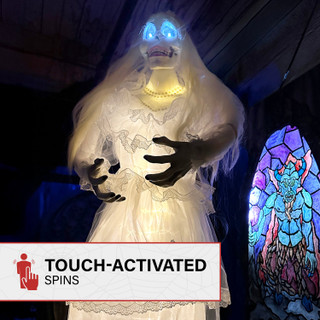 5-Ft. Touch-Activated Animated Hanging Spinning Bride Halloween Animatronic