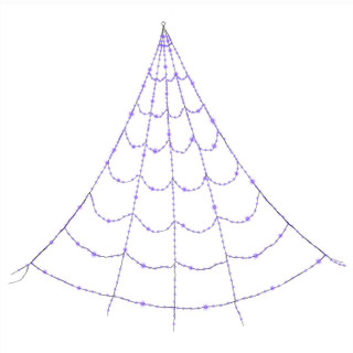12-Ft. Prelit Spider Web with 3 Multicolor Light Functions