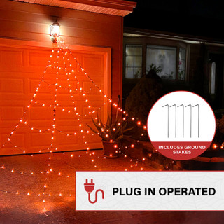 12-Ft. Prelit Spider Web with 3 Multicolor Light Functions