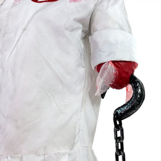 5.2-Ft. Animatronic Convulsing Nurse by Tekky Halloween Decoration with Motion-Activated Sounds